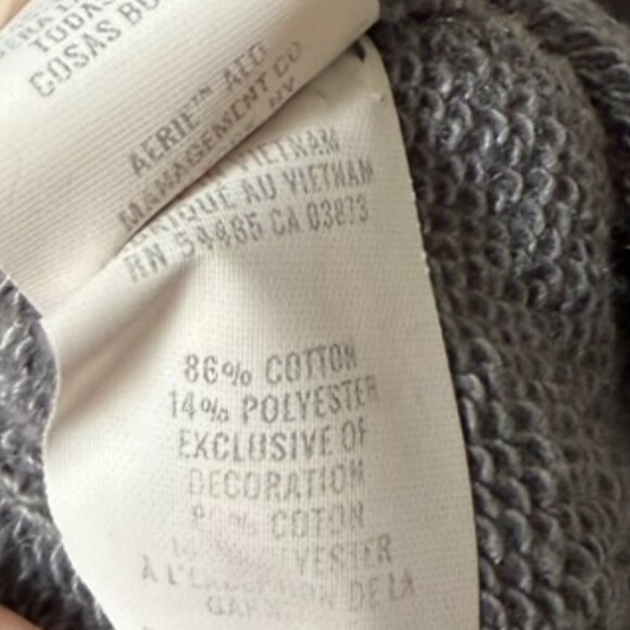Aerie Gray Oversized Crewneck Women's XS - Picture 9 of 9